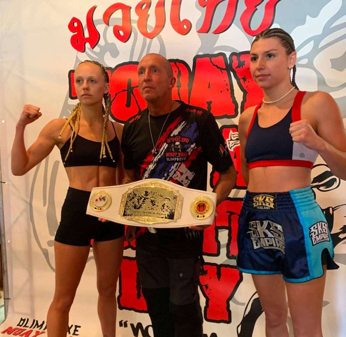 Ceinture de championnat avant combat