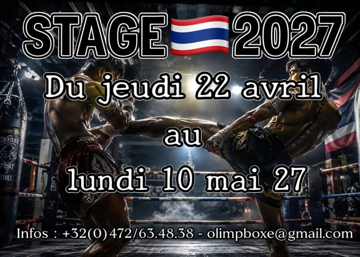 Affiche du stage Muay Thai Olimpboxe en Thaïlande 2027