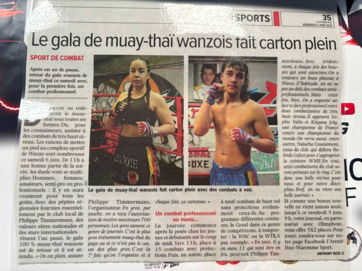 Le gala de Muay Thai wanzois fait carton plein