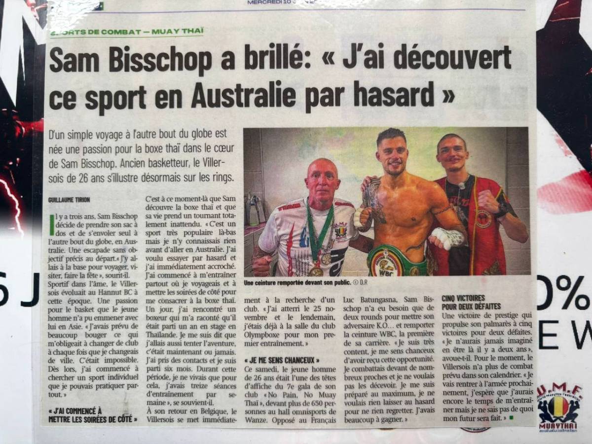 Sam Bisschop a brillé au gala du club