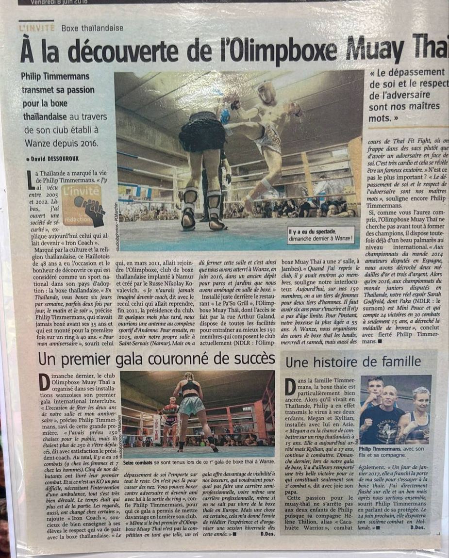 A la decouverte de l'Olimpboxe Muay Thai — L'Avenir