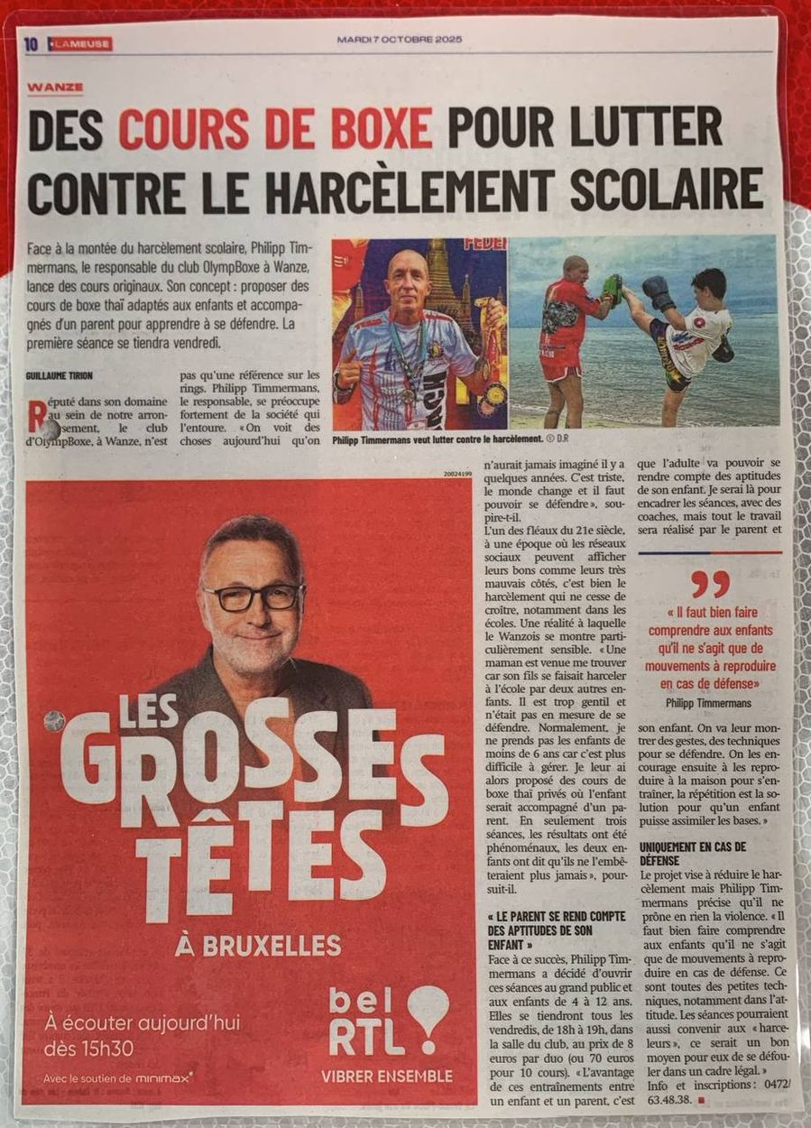 Des cours de boxe pour lutter contre le harcelement scolaire — La Meuse