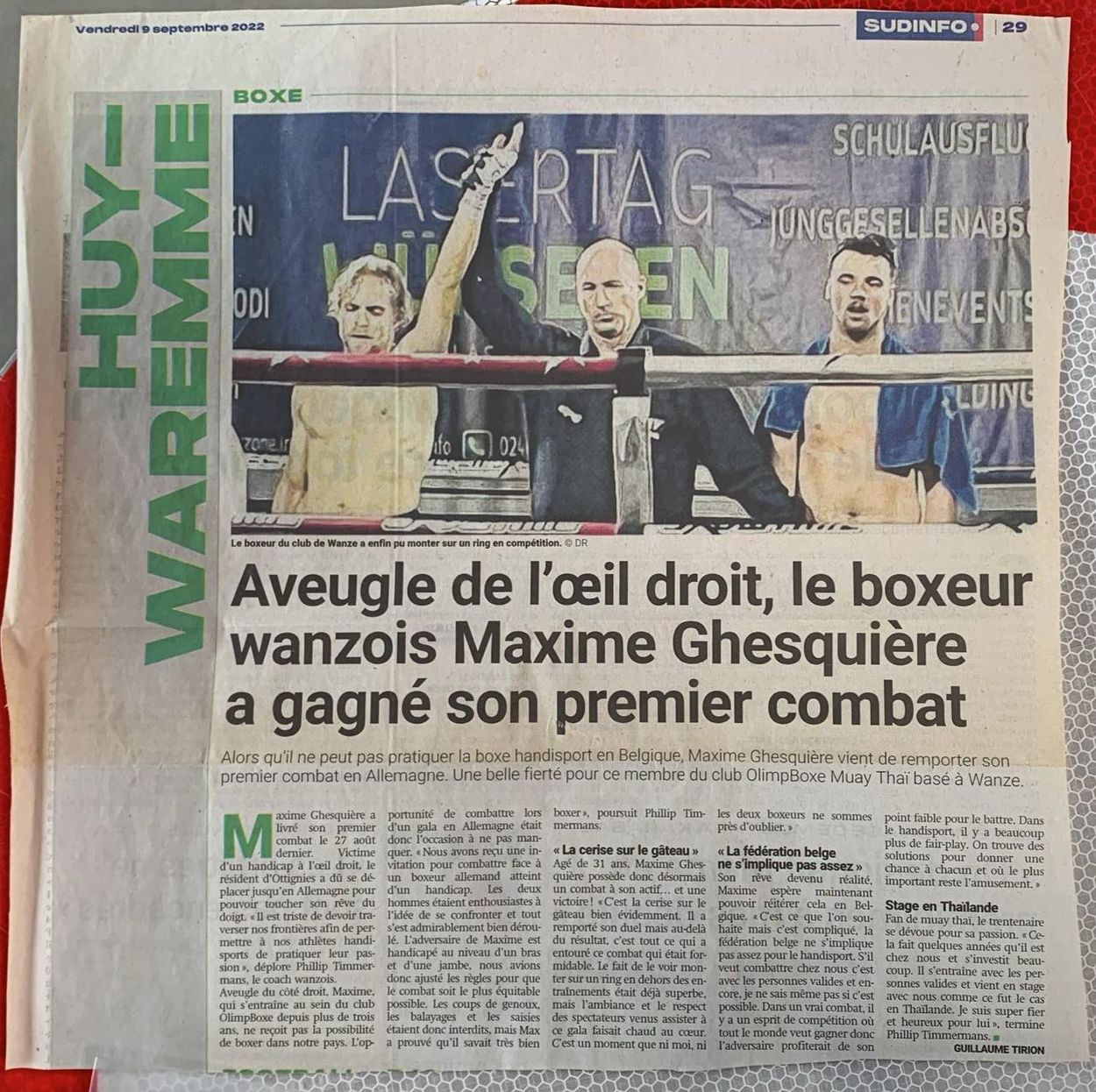 Maxime Ghesquiere a gagne son premier combat — Sudinfo