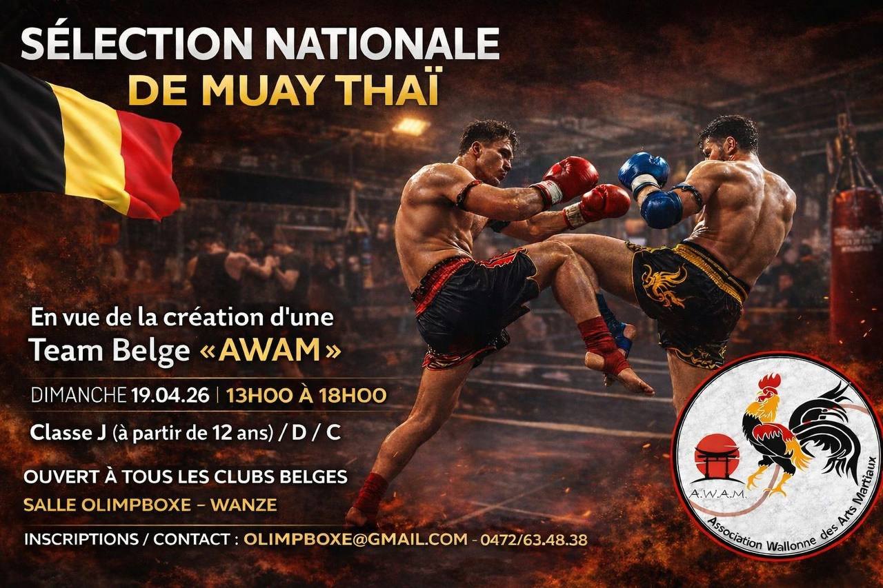 Affiche de la selection nationale de Muay Thai AWAM
