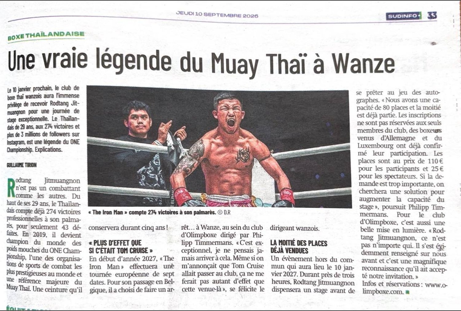 Une vraie legende du Muay Thai a Wanze — Sudinfo
